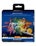 pigment brush pen - étui 12 pc "nature colours"