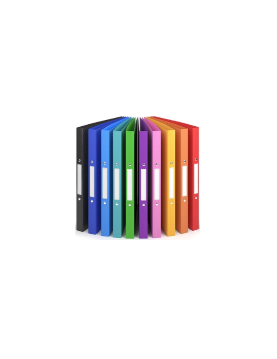 Classeur Rainbow Textured 10p  240x314mm 2anneaux 24mm