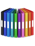 Classeur Rainbow Textured 10p  258x315 2anneaux 36mm