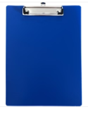Plaque à pince A4 simple Bleu