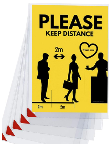 Djois Pack 5 Pochettes plastique A4 Adhésive Autocollante Kang easy cl