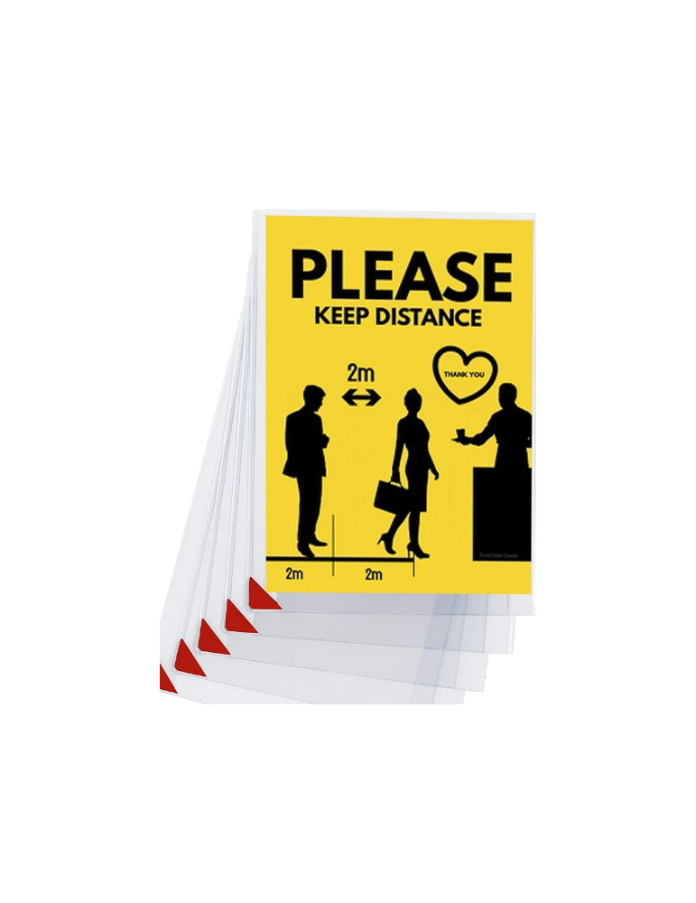 Djois Pack 5 Pochettes plastique A4 Adhésive Autocollante Kang easy cl