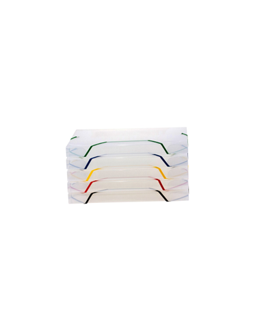 Elastobox A4 - Rug 25mm - PP8 Lines Kristal met elast. in verschillende kleuren