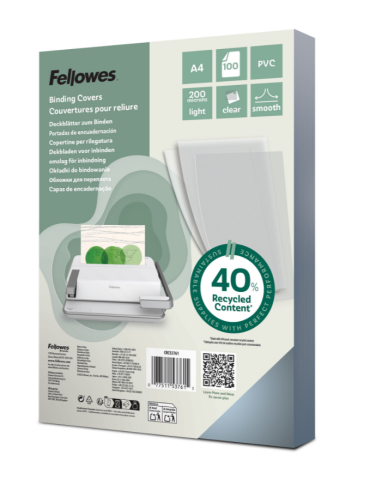 PVC COVER A4 200 MICRONS CLEAR 100PK