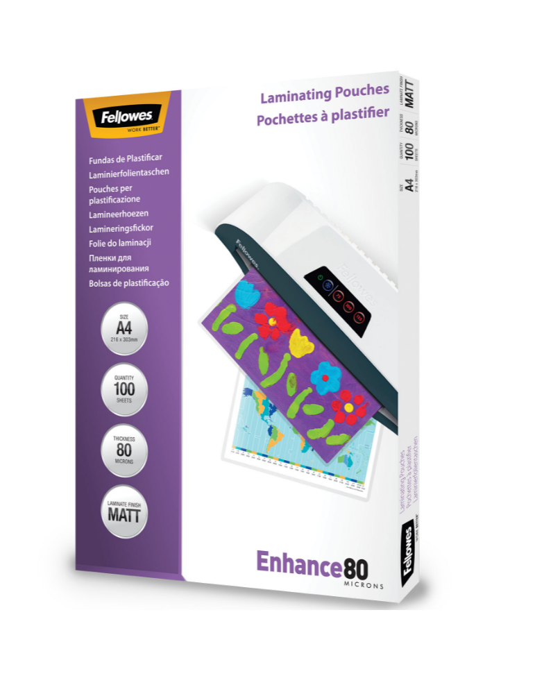 MATT LAMINAT POUCH A4 80MIC 100PK