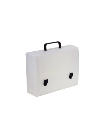 Valisette A4 - Dos 100mm - PP8 Tr. Blanc