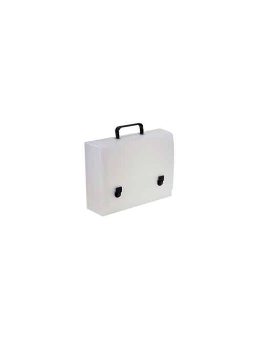 Valisette A4 - Dos 100mm - PP8 Tr. Blanc