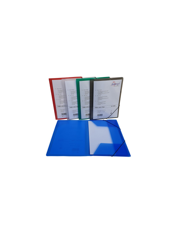 Farde à rabats + élastique A4 Pano PP5 Tr.Assorti