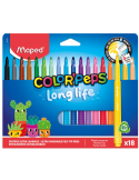 18 feutres LONG LIFE 2.0, en pochette carton