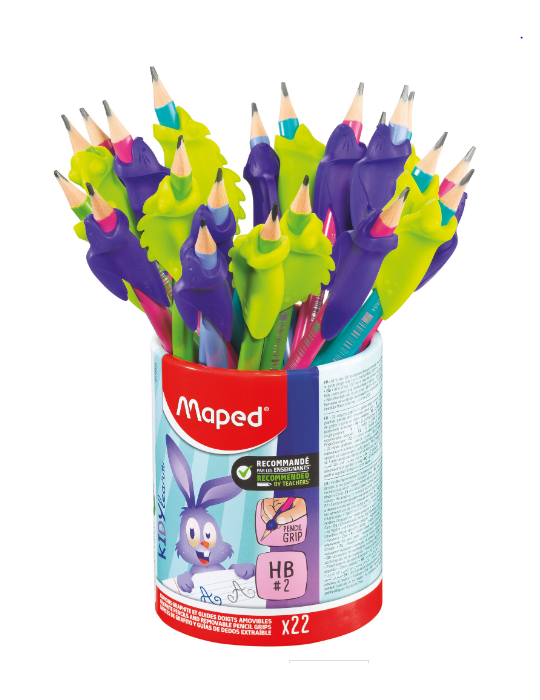 Pot de 22 Crayons graphite BLACK'PEPS KIDY LEARN triangulaire HB, embo