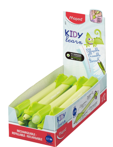 1 x Stylo d'apprentissage effaçable bleu KIDY LEARN, caméléon, en prés 2