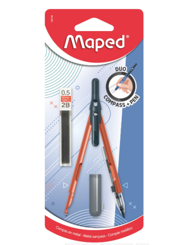 Compas pen, mine automatique, en blister