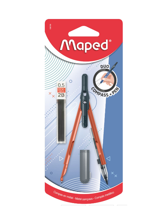 Compas pen, mine automatique, en blister