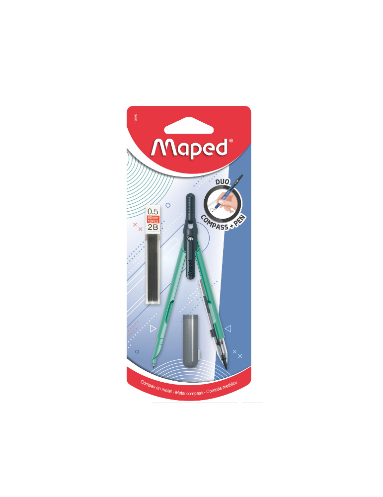 Compas pen, mine automatique, en blister