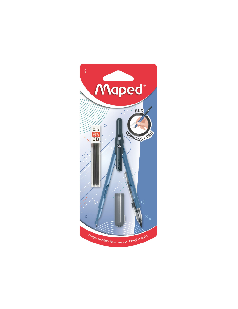 Compas pen, mine automatique, en blister