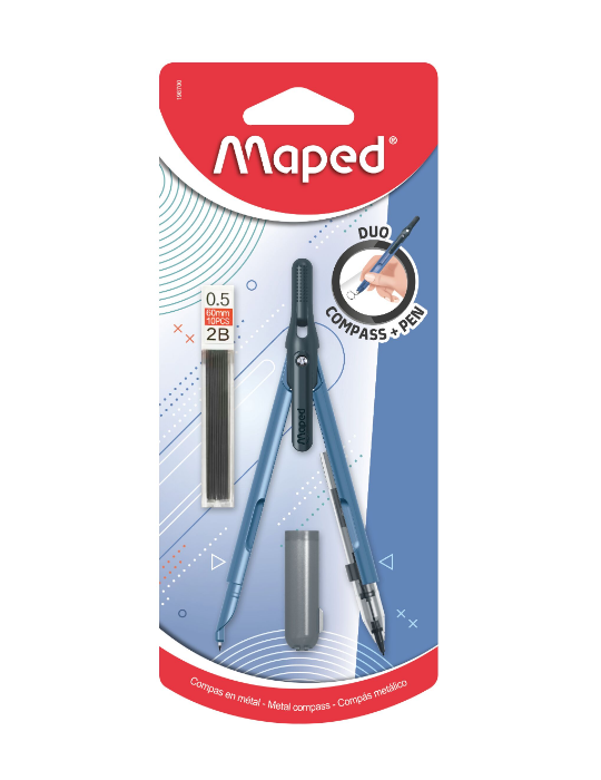 Compas pen, mine automatique, en blister