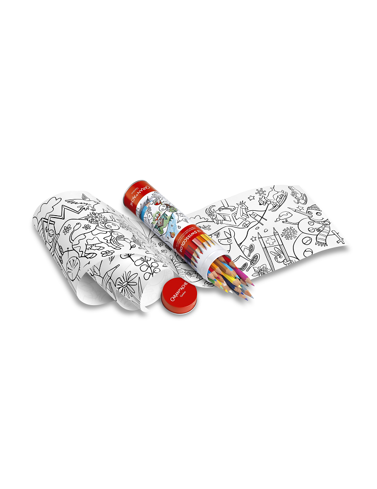 Swisscolor Tube 18 crayons aquarellables + poster