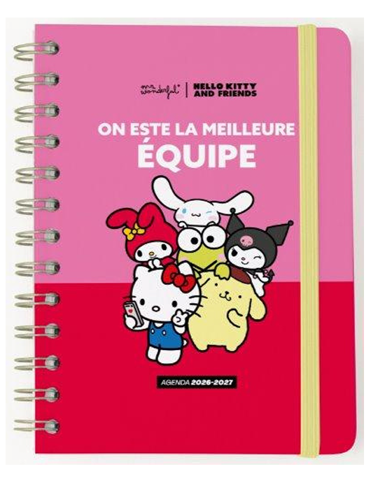 Agenda 2026-27 Hello Kitty & Friends x Mr. Wonderful Journalier On est