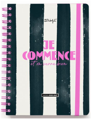 Agenda Mr. Wonderful 2026-27 Hebdomadaire Jecommenceet on verra bien