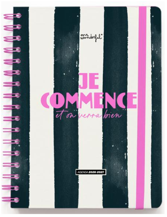 Agenda Mr. Wonderful 2026-27 Hebdomadaire Jecommenceet on verra bien