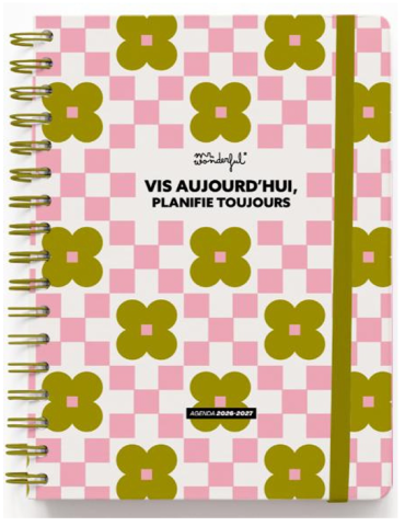 Agenda Mr. Wonderful 2026-27 Hebdomadaire Vis aujourd’hui, planifie to