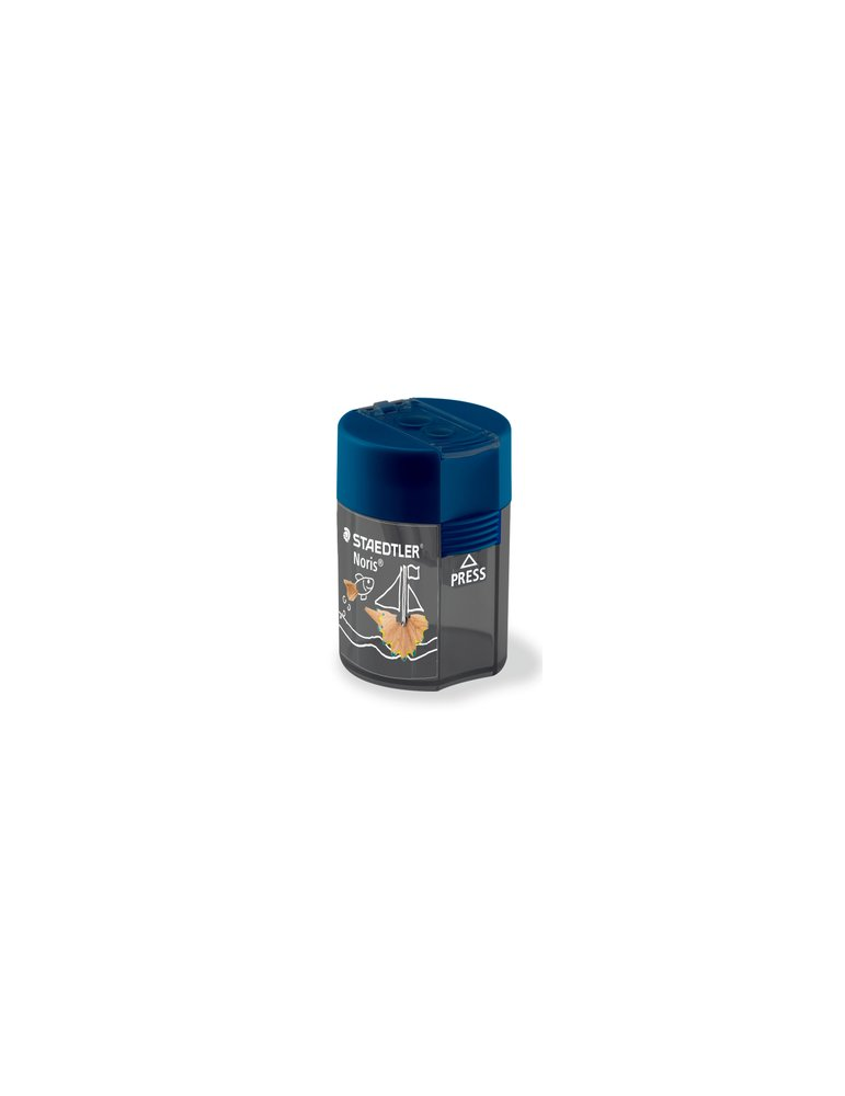 slijper plastiek potje, rond, dubbel model