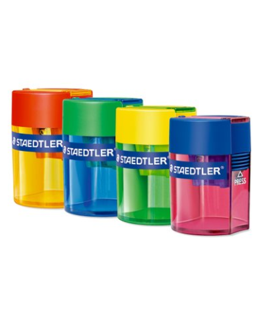 taille-crayon boîtier plastique, rond, transparent