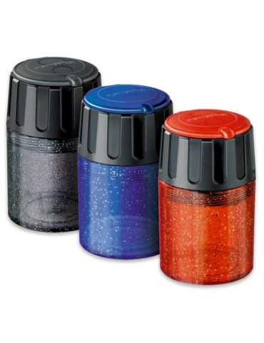 taille-crayon boîtier plast., 2 trous, 3 couleurs