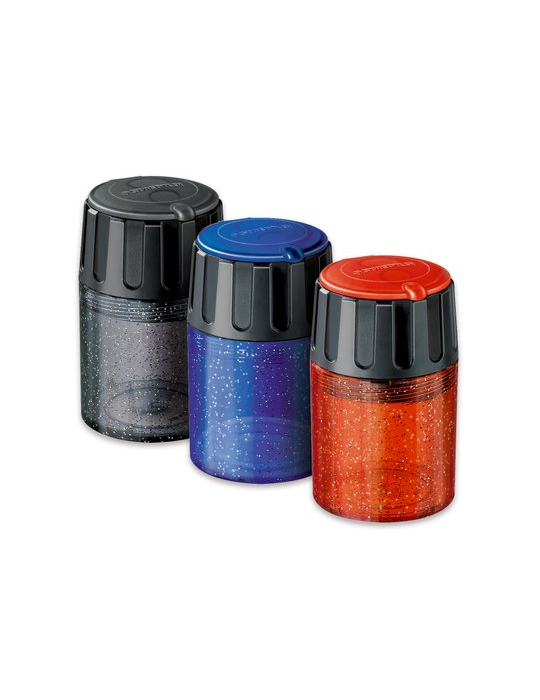 taille-crayon boîtier plast., 2 trous, 3 couleurs