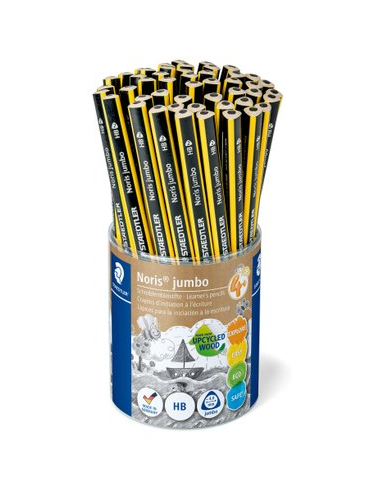 Noris jumbo driekantig potlood - display 48 st