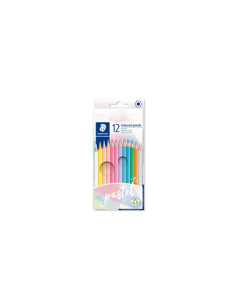 kleurpotloden - kartonnen etui 12 st pastel
