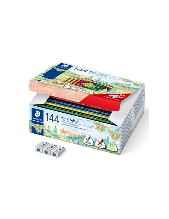 Noris colour crayon couleur triang. - display 144 pc