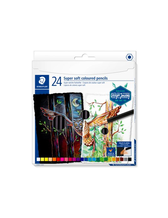 super soft crayon de couleur - set 24 pc DJ