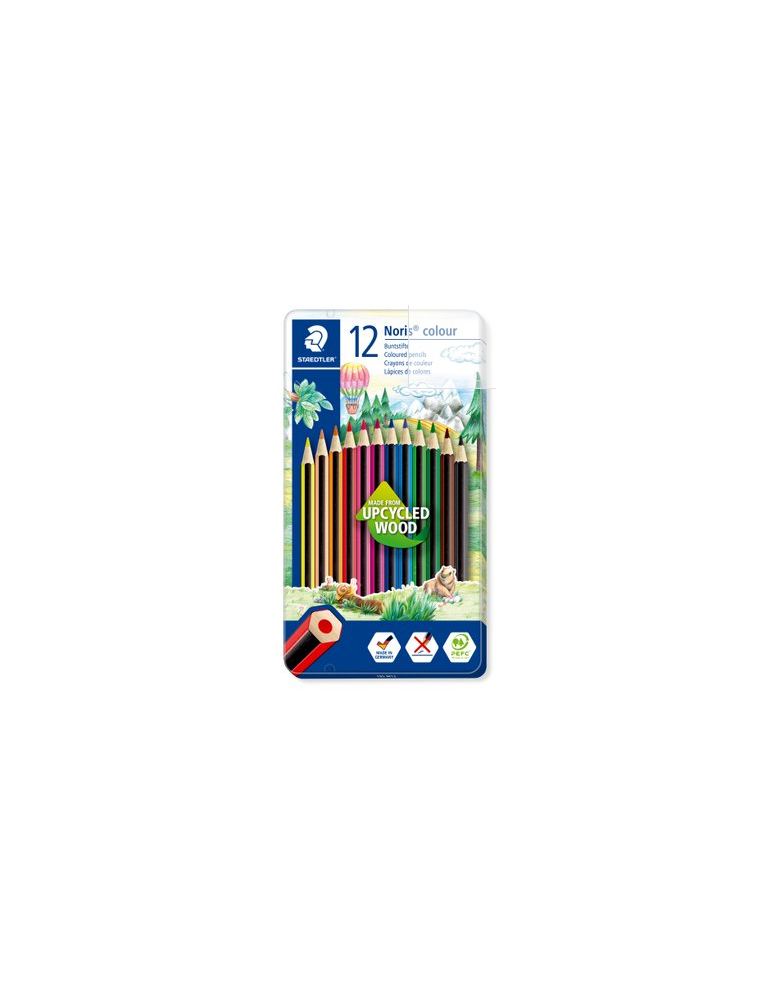 Noris colour crayon de couleur - étui métal 12 pc