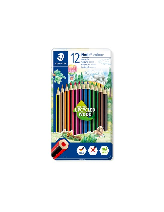 Noris colour crayon de couleur - étui métal 12 pc