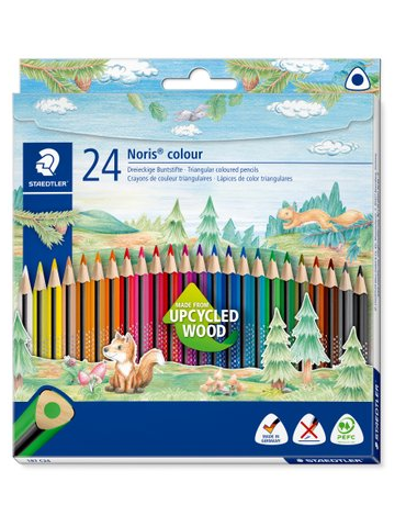 Noris colour driekantig kleurpotlood - set 24 st