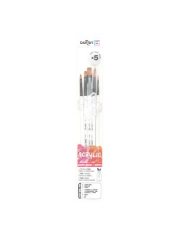 Darwi For You set de 5 pinceaux fins - Blanc