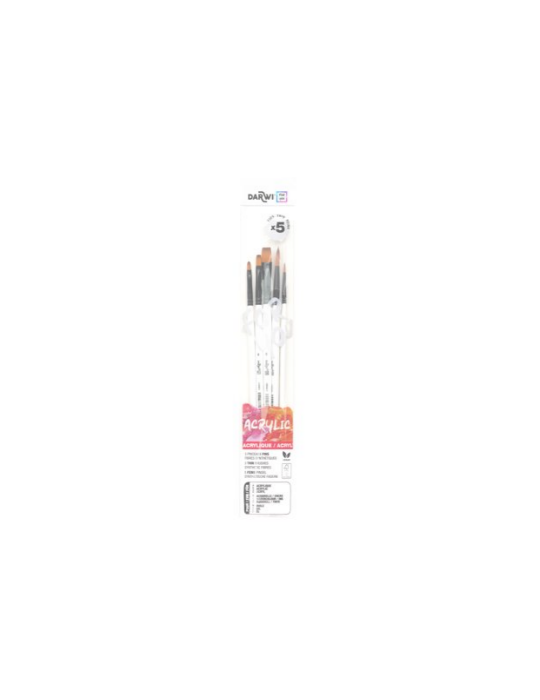 Darwi For You set de 5 pinceaux fins - Blanc