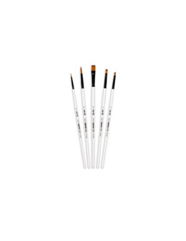 Darwi For You set de 5 pinceaux fins - Blanc 2