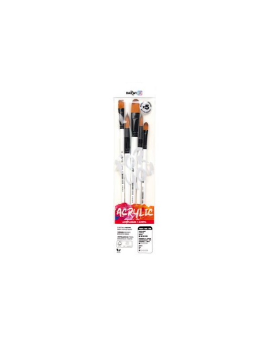 Darwi For You set de 5 pinceaux moyens - Blanc