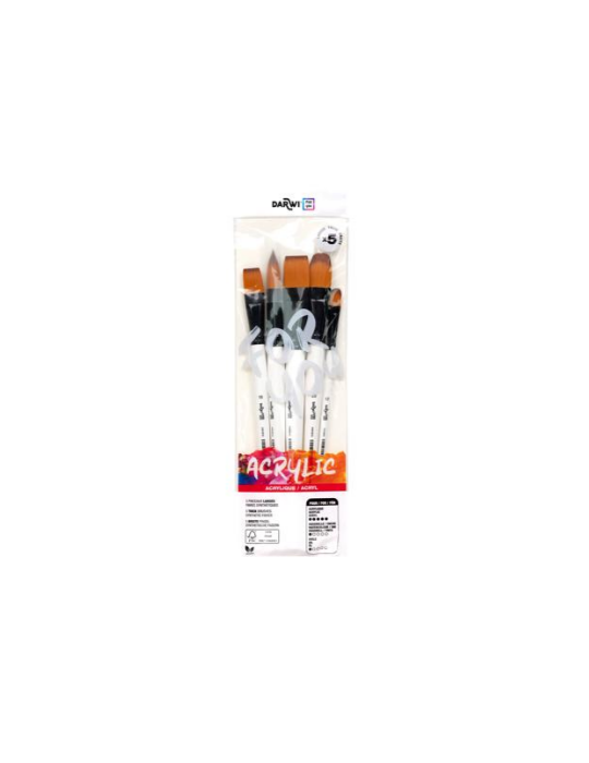 Darwi For You set de 5 pinceaux larges - Blanc