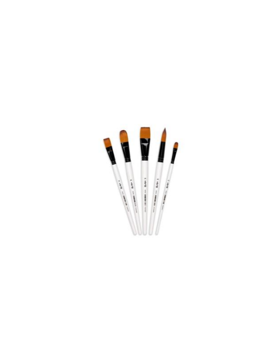Darwi For You set de 5 pinceaux larges - Blanc