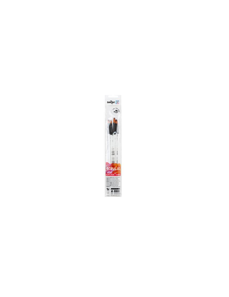 Darwi For You Set de 5 pinceaux fins 2 - Blanc - New
