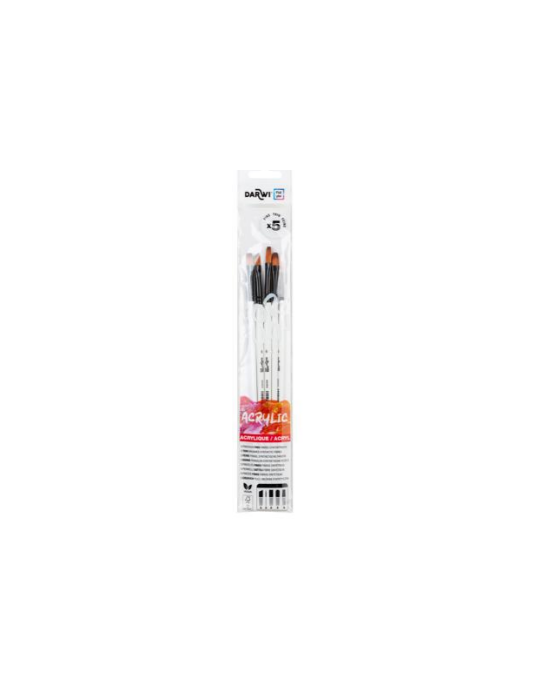 Darwi For You Set de 5 pinceaux fins 2 - Blanc - New