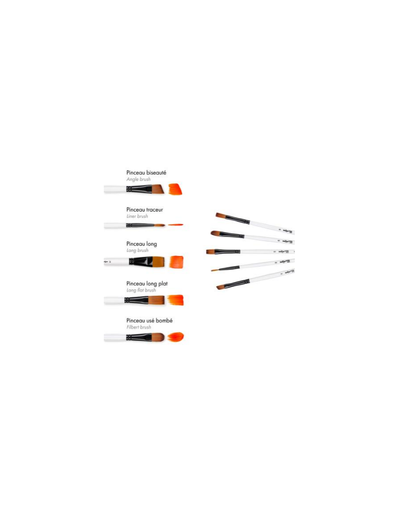 Darwi For You Set de 5 pinceaux fins 2 - Blanc - New