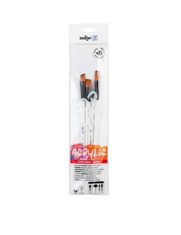 Darwi For You Set de 5 pinceaux moyens 2 - Blanc - New