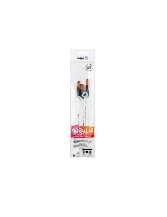 Darwi For You Set de 5 pinceaux moyens 2 - Blanc - New