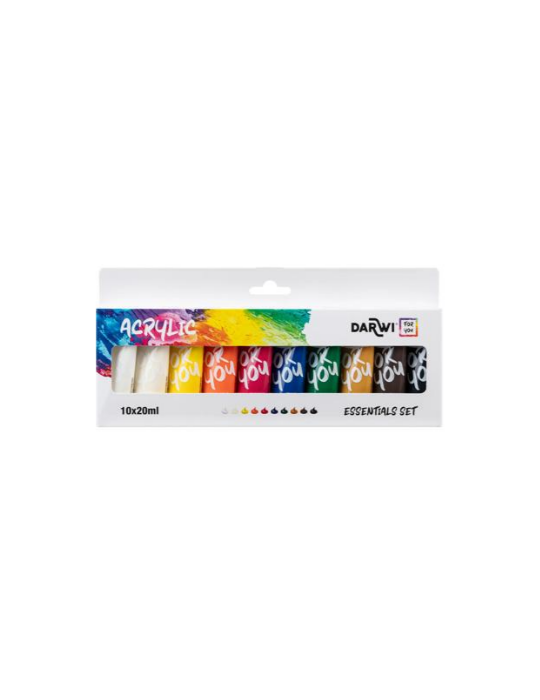 Darwi For You set de peinture acrylique - 10x20 ml - Assortiment