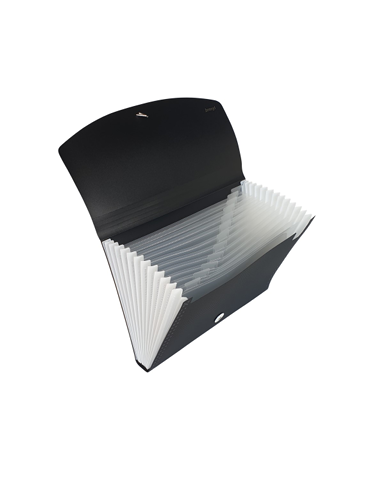 Trieur accordeon - 13 compartiments - Noir