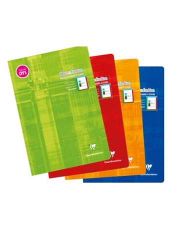 Cahier d'écriture piqué spécial Dys A4 48 pages cadre et lignes 4 coul